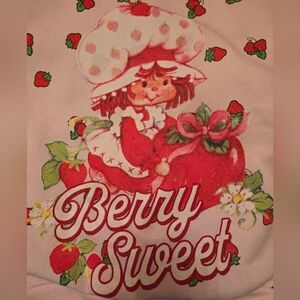 Strawberry Shortcake Berry Sweet Graphic Sweatshirt Strawberry Print Oversized